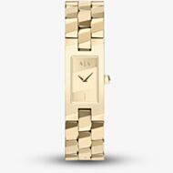 Armani Exchange Ladies Aria Gold Tone Bracelet Watch AX4701