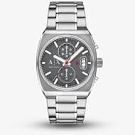 Armani Exchange Mens Silver Chronograph Watch AX2820