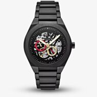 Armani Exchange Mens Sync Automatic Black Skeleton Dial Watch AX4196