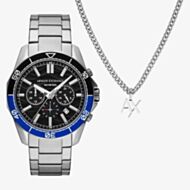 Armani Exchange Mens Spencer Watch & Necklace Set AX7166SET