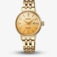 Seiko Ladies Presage Cocktail Time Eggnog Gold Watch SRE018J1