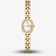Emporio Armani Ladies Sinfonia Gold Plated Mother Of Pearl Dial Watch AR11721
