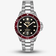 BOSS Mens Troper Sport Black Dial Red Bezel Watch 1514304