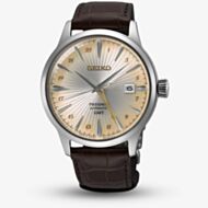 Seiko Presage Acacis Brown & Cream Cocktail Time GMT Watch SSK041J1
