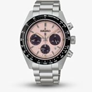 Seiko Mens Prospex Speedtimer Youngtimer Pale Pink Bracelet Watch SSC963P1