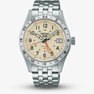 Seiko Mens 5 Sports Field GMT Cream Dial Bracelet Watch HDB002K1