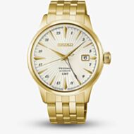 Seiko Mens Presage Cocktail Time 'Daiquiri' Gold Tone Bracelet Watch HCB004J1