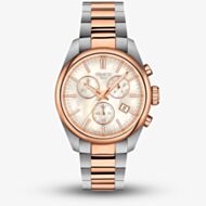 Tissot Ladies PR100 Rose Gold Plated White Mother of Pearl Chronograph Dial Watch T150.217.22.111.00