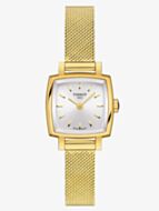 Tissot Ladies T-Lady Lovely Square Gold Tone Mesh Bracelet Watch T058.109.33.031.00