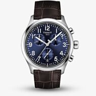 Tissot Mens Chrono L 42mm Blue Dial Brown Leather Strap Watch T116.417.16.042.00