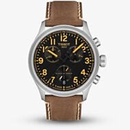 Tissot Mens Chrono L 42mm Black Dial Brown Leather Strap Watch T116.417.16.052.01