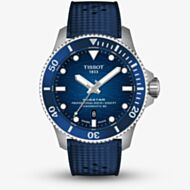 Tissot Mens Seastar 2000 44mm Blue & Silver Rubber Strap Watch T120.907.17.041.00