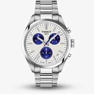 Tissot Mens PR100 White Dial Chronograph Bracelet Watch T150.417.11.011.00