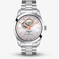 Tissot Gentlemen Silver Open Heart Dial Stainless Steel Bracelet Watch T127.407.11.031.01
