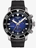Tissot Mens T-Sport Seastar 1000 Chronograph Blue Dial Black Rubber Strap Watch T120.417.17.041.00