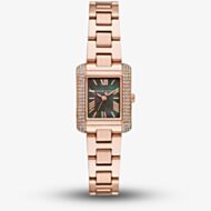 Michael Kors Emery Rose Gold Tone Mother Of Pearl Crystal Watch MK4868