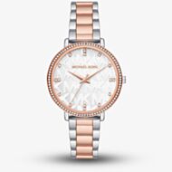 Michael Kors Ladies Pyper Two Tone Silver & Rose Gold Watch MK4920