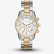 Michael Kors Ladies Bryant Two Tone Chronograph Watch MK6474