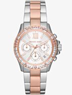 Michael Kors Ladies Everest Two Colour Rose gold Plated Watch MK7214