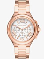 Michael Kors Ladies Cammille Rose Gold Chronograph Watch MK7271