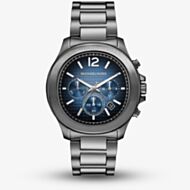 Michael Kors Mens Sage Blue Dial Grey Chronograph Watch MK9213
