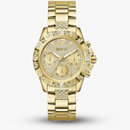 Guess Ladies Majesty Gold Plated Crystal Watch GW0771L2