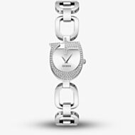 Guess Ladies Gia Silver G Shape Crystal Watch GW0683L1