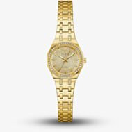Guess Ladies Pixie Gold Plated Crystal Bezel Watch GW0931L2