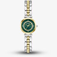 Guess Ladies Leena Two Colour Green Dial Crystal Bracelet Watch GW0994L3