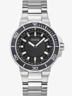 Guess Mens Track Black Dial & Silver Bracelet Watch GW0426G1