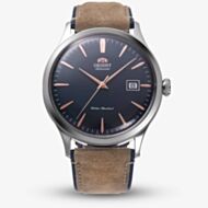 Orient Mens Bambino Navy Blue Dial Leather Strap Watch RA-AC0P02L
