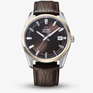 Orient Mens Stretto Brown Dial Leather Strap Watch RA-AC0R03Y