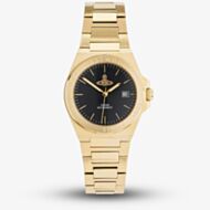 Vivienne Westwood Mens Hanwell Gold Plated Black Dial Watch VV335BKGD