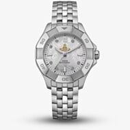 Vivienne Westwood Ladies Brompton Patterned Silver Dial Watch VV341WSSL