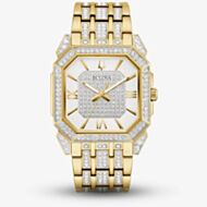 Bulova Mens Octava Gold Plated Watch 98A295