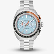 Bulova Racer Light Blue Chronograph Watch 98B432