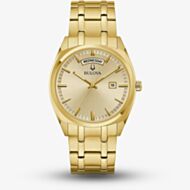 Bulova Mens Surveyor Gold Tone Bracelet Watch 97C115
