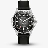 Bulova Mens Marine Star Black Rubber Strap Watch 98B465