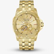 Bulova Mens Marine Star Marc Anthony Gold Tone Bracelet Watch 97A200