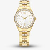 Swarovski Ladies Matrix Golden White Dial Bracelet Watch 5745534
