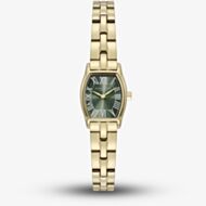 Olivia Burton Ladies Cambridge Green Dial Gold Plated Stainless Steel Bracelet Watch 24000390