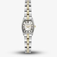 Olivia Burton Ladies Cambridge Silver Dial Two Tone Bracelet Watch 24000391