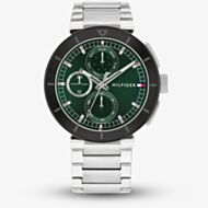 Tommy Hilfiger Mens Lorenzo Green Dial Bracelet Watch 1792117