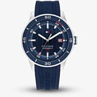 Tommy Hilfiger Mens Remy Blue Dial Silicone Strap Watch 1792225