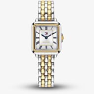 Tommy Hilfiger Ladies Mia Two Tone Square Silver Dial Bracelet Watch 1782915
