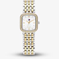 Tommy Hilfiger Ladies Abby Two Tone Square Silver Dial Bracelet Watch 1782922