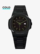 KAMAWATCH Vintage Force Black and Green Plastic Bracelet Watch KWP26