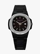 KAMAWATCH Limited Edition Fix Avant Garde Silver and Black Plastic Bracelet Watch KWPF30