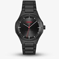 HUGO Mens #Lit Black Bracelet Watch 1530450