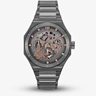 HUGO Mens #Grail Skeleton Dial Grey Bracelet Watch 1530378